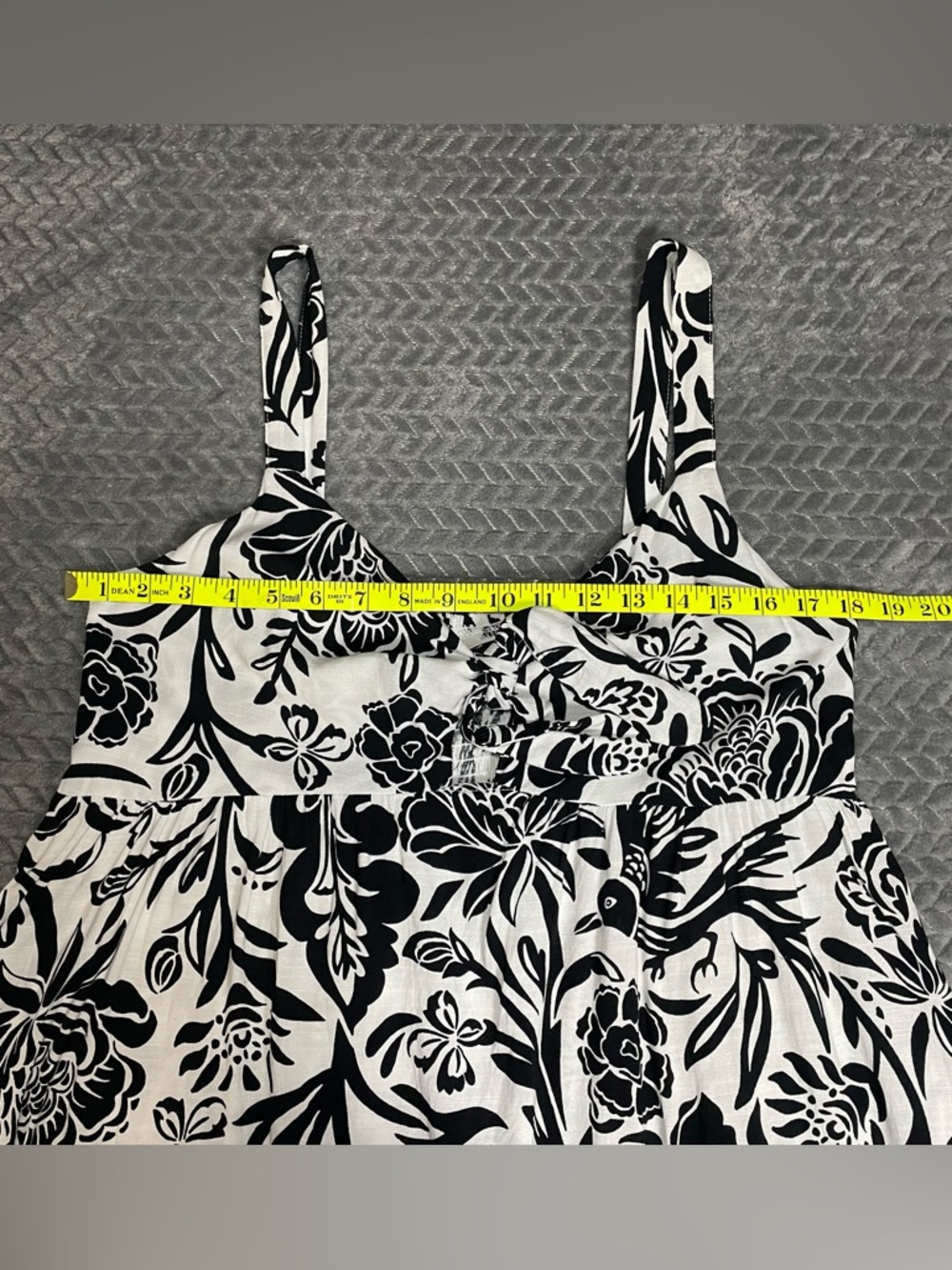 Knox Rose Boho Floral Midi Dress Black White Summer Beach Women’s L - Picture 6 of 16